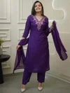 Si 296 Cotton With Embroidery Work Kurti With Bottom Dupatta Wholesale In India